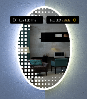 Espejo decorativo con luz led & touch modelo EGL-03