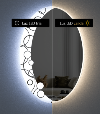 Espejo decorativo con luz led & touch modelo EGL-05