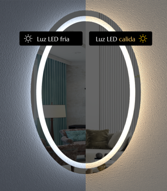 Espejo decorativo con luz led & touch modelo EGL-06